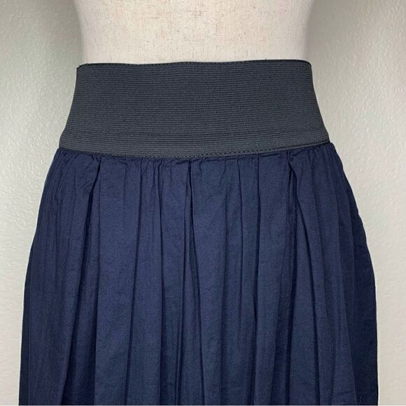 Necessary Object Navy Blue Wide Waist Skirt - Picture 2 of 11